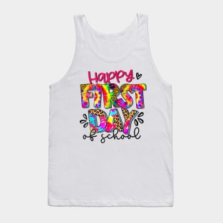 Back To School Teacher Student Happy First Day Of School Tank Top